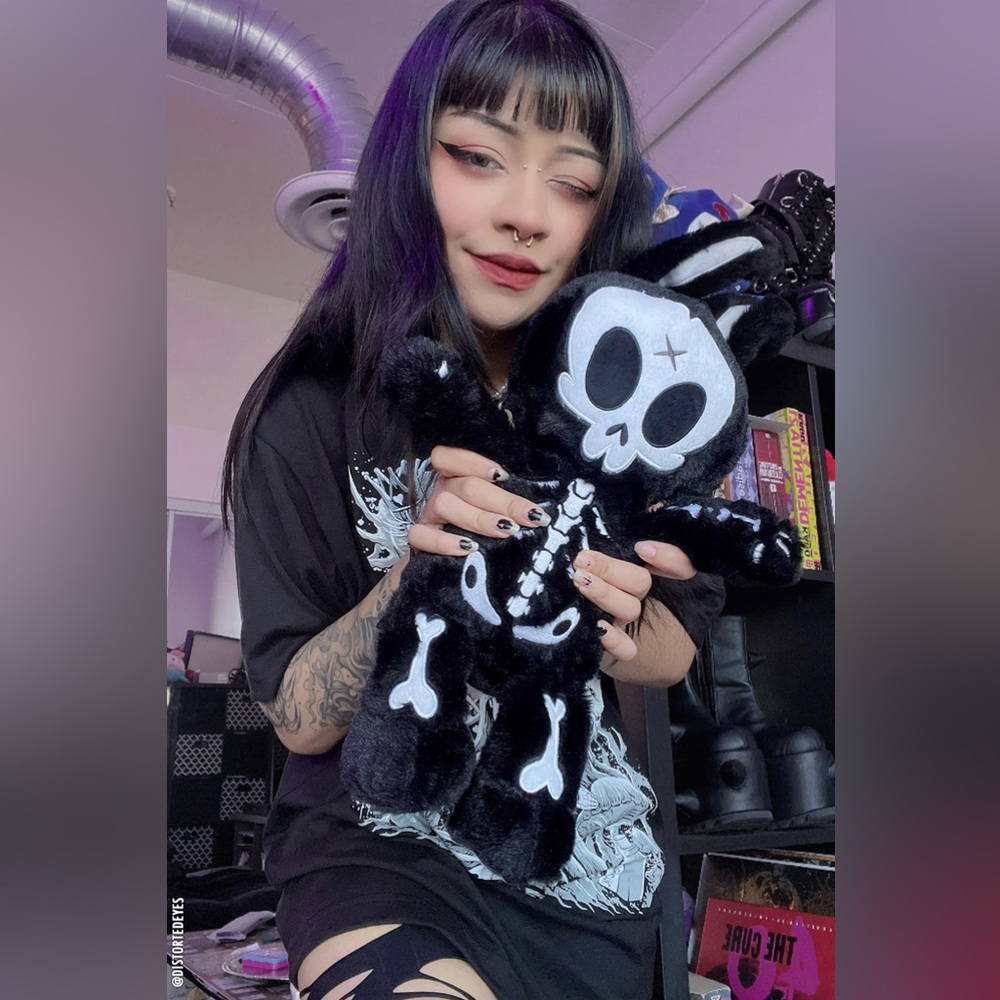 RIP RABBIT VAMPIRE BONES PLUSH COLLECTERS GOTH PUNK SOFT TOY Halloween